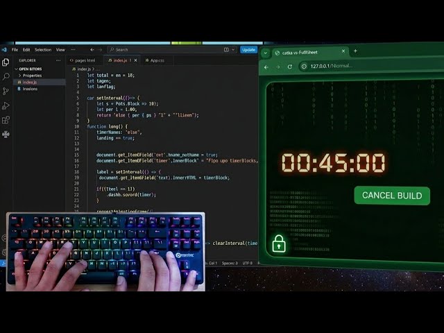 Coding a Hackre Style Timer | ASMR (No Talking)