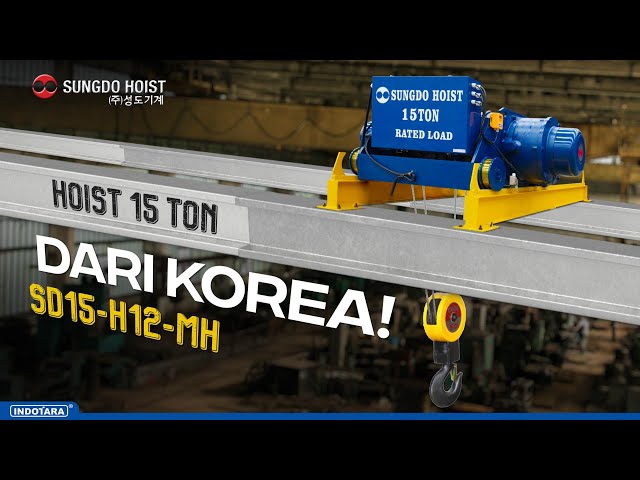 HOIST 15 TON DARI KOREA - SUNGDO WIREROPE HOIST DOUBLE GIRDER SD15-H12-MH
