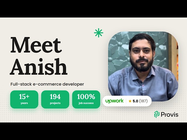 Meet Anish | Shopify & WooCommerce Developer – 15+ Years, 194 Projects, 100% Job Success