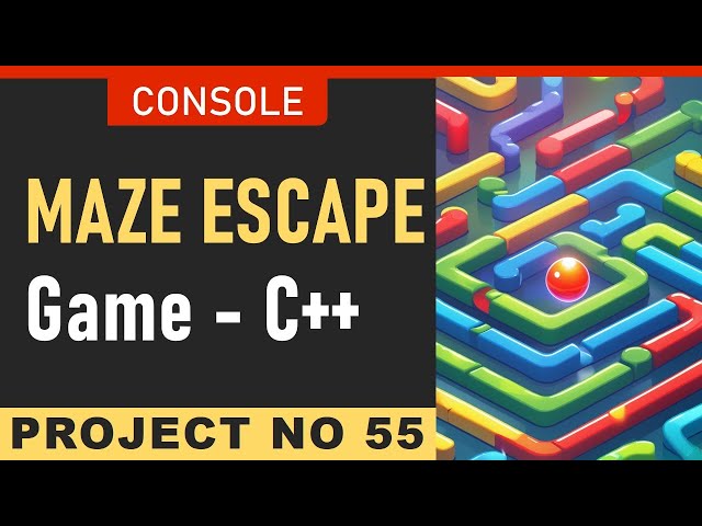 Maze Escape Game in C++ for Beginners | Easy Console Games Coding Tutorial