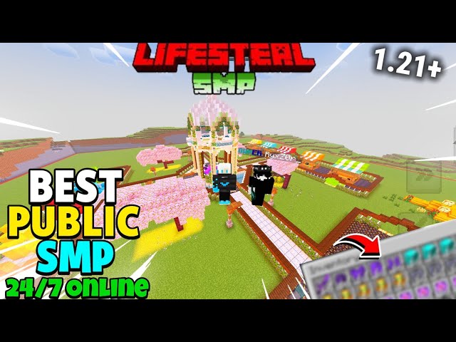 💀 New Best Cracked Public Lifesteal SMP 🧁 | Minecraft Java + PE | 24/7 Online | Free To Join