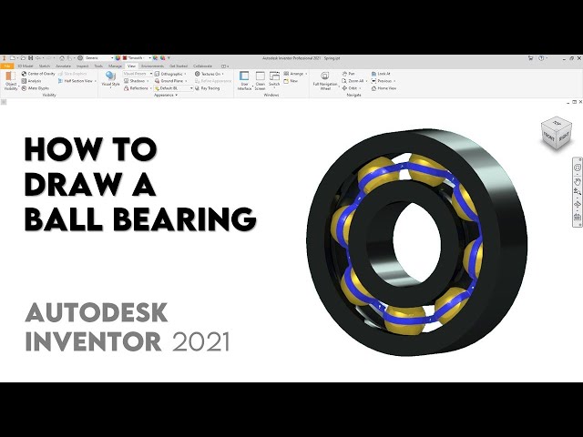Ball Bearing | Autodesk Inventor 2021 | Intermediate Tutorial