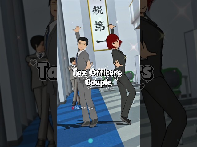 Cute Tax Officers Couple Dance 🥰 #sakuraschoolsimulator #shorts #trending #viral #video #dance #cute