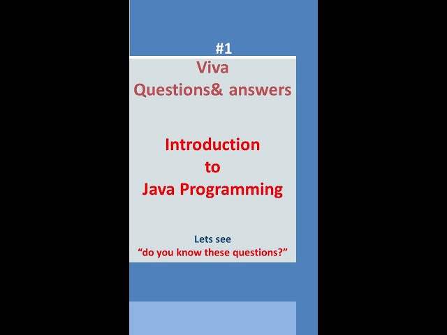 java viva questions  and  answers in hindi | #short | #shortvideo | #myfirstshort |  #youtubeshort
