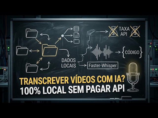 Como Transcrever Vídeos Longos Localmente com IA (Sem Pagar API)