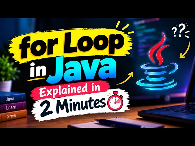 for Loop in Java Explained in 2 Minutes 🔄 | Java for Beginners
