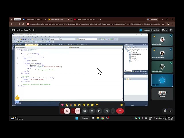September 11, 2026 | Object Oriented Programming (Part 2)