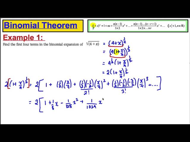 Core 4 Maths A-Level Edexcel - Binomial Theorem (3)