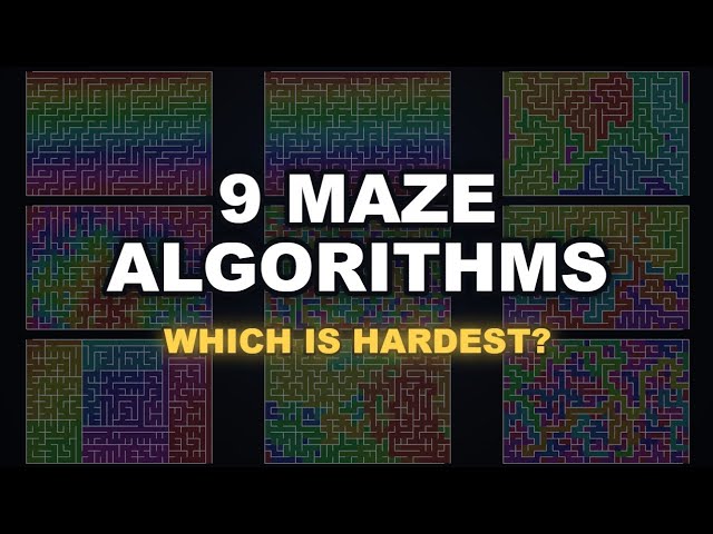 Maze algorithms visualised, then solved by a lost mouse (With Satisfying Generated Sound !)