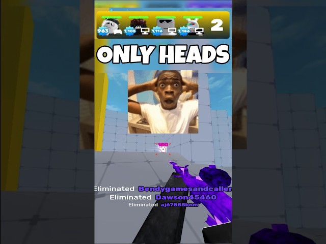“ONLY HEADS” 🤯 Lvl 1000 SOON!!!! #roblox #rivals #shorts