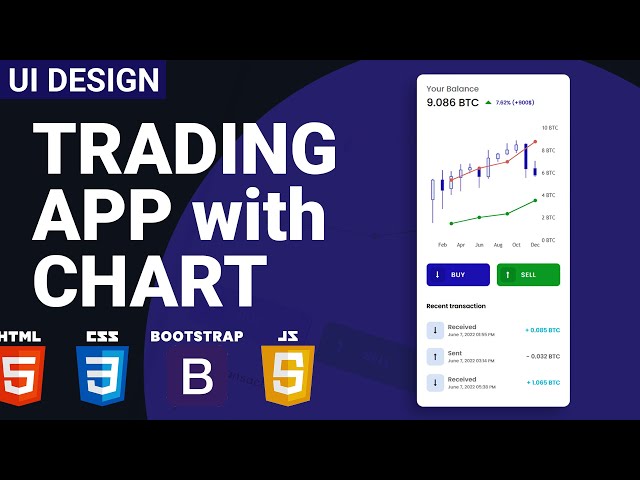 Crypto Trading App UI - Speed Code - HTML CSS Bootstrap | canvas js chart