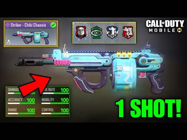 STRIKER "ONE SHOT" GUNSMITH BUILD | Best STRIKER Gunsmith Loadout | Season 8 COD Mobile