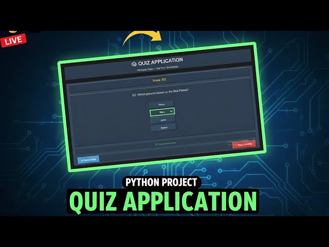 Python Quiz App in Just 2 Minutes | Full Project Tutorial | Python Mini Project #python #project