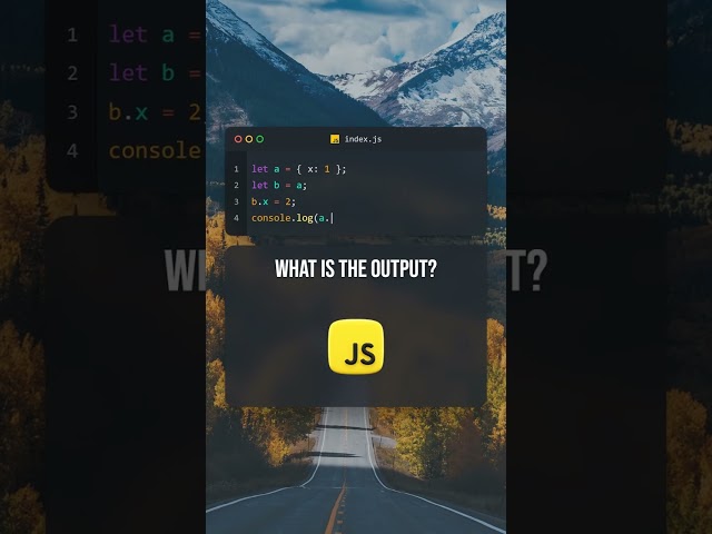 Can you predict this JavaScript output? 🤔 Object references i #JavaScript #CodingQuiz #Programming