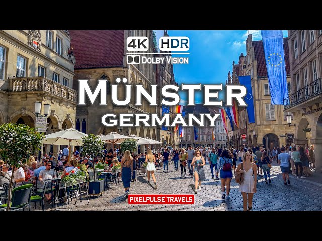 Münster Walking Tour 🇩🇪 Germany | Spring Sunny day Walk in Münster | 4K HDR 60fps |