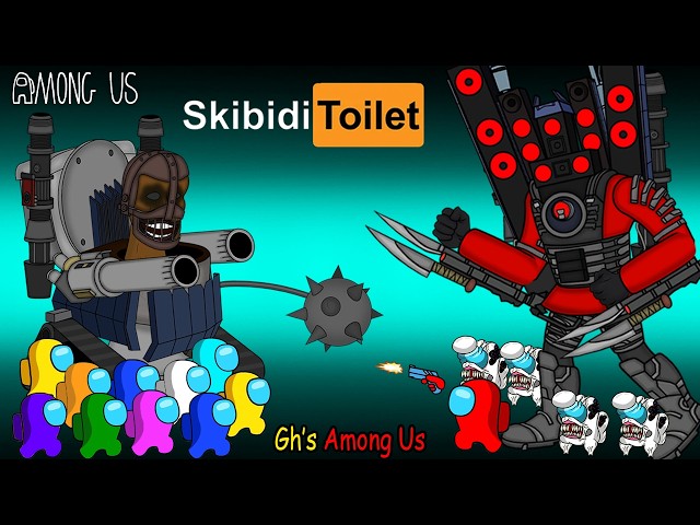 어몽어스 Mini Crewmate VS NEW MACE SKIBIDI TOILET Vs ARMORED TITAN SPEAKERMAN | FUNNY AMONG US ANIMATION