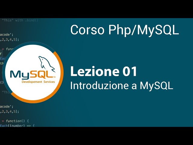 PHP/MYSQL Tutorial Italian 01 - Introduction to MySQL