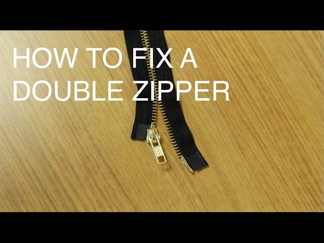 How to Fix/Repair a Double Slider Zipper (Two Way Separating)