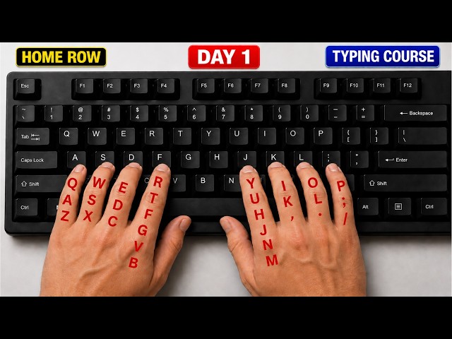 English Typing Course Day-1 | Free Typing Lessons | Touch Typing Course | EasyTech Class