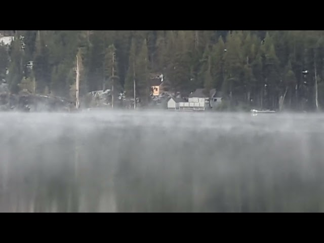 Early morning mist floating on Echo Lake, CA, US
