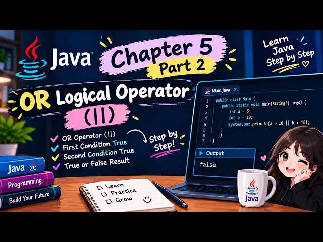 Java Chapter 5 Part 2 | OR Logical Operator (||) | Java for Beginners