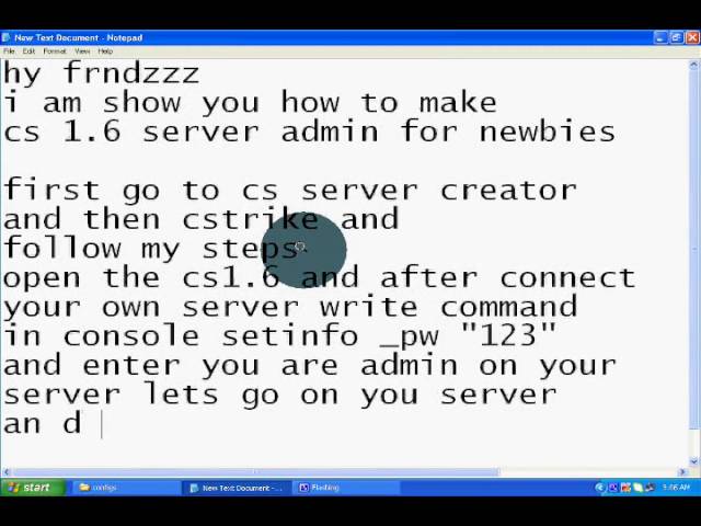 how to make an admin in cs 1 6 server