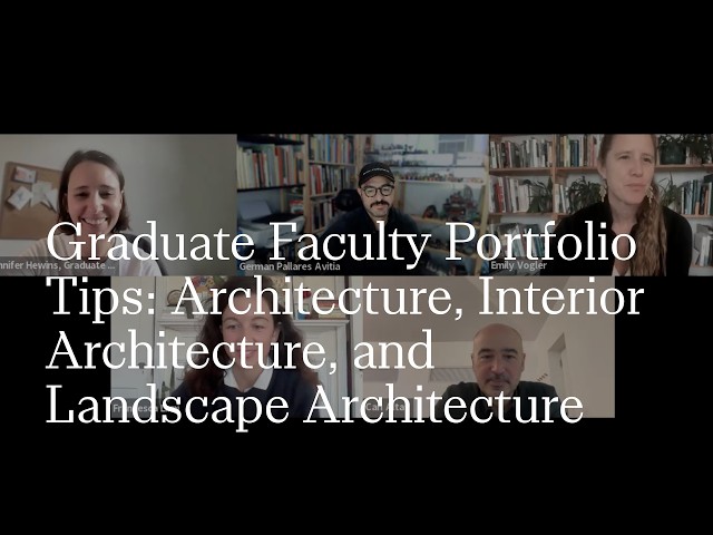 Graduate Faculty Panel & Portfolio Tips | Architecture Programs | RISD Graduate Admissions | 26-27