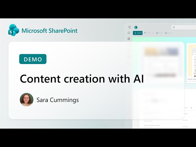 Content creation with AI in SharePoint