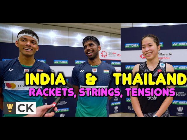 भारत India & ประเทศไทย Thailand Badminton Players Rackets Strings & Tension Lakshya Sen Intanon