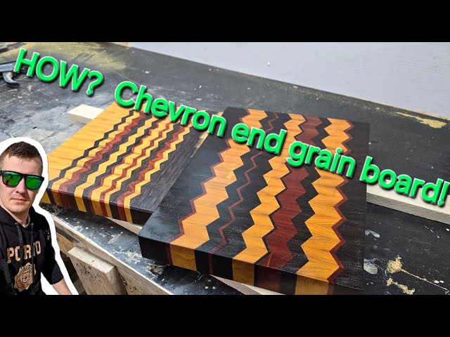 How to make chevron pattern end grain cutting board step by step. #DIY #HOWTO #tutorial