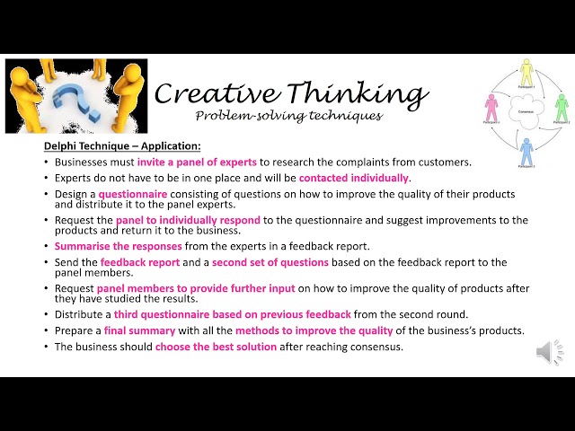 Creative Thinking   Problemsolving techniques