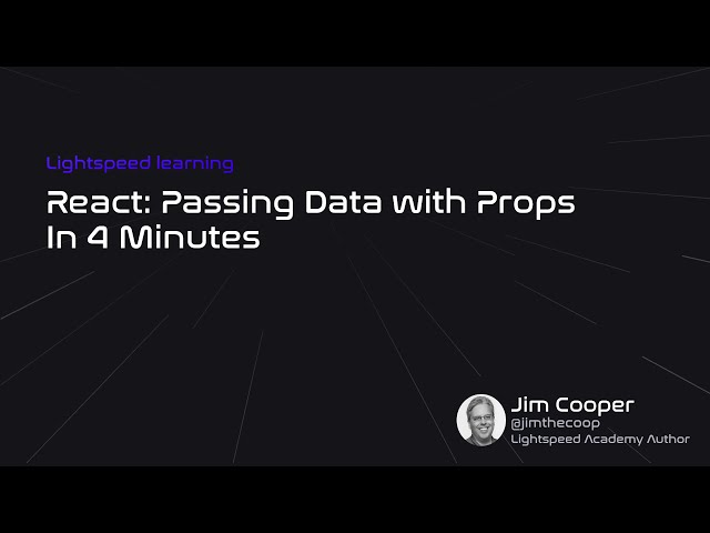 How to Pass Data to React Components with Props | React Tutorial