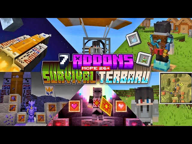 7 NEWEST MCPE 1.26+ ADDONS✨ MAKE SURVIVAL EASIER | Minecraft Bedrock