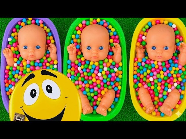 Satisfying Video l How to Make Rainbow Bathtubs into Mixing Slime with Glitter Pool Cutting ASMR 26
