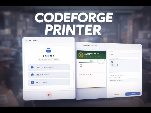 Realistic Printer for FiveM | Job limitations, photo printing, templates and metadata items