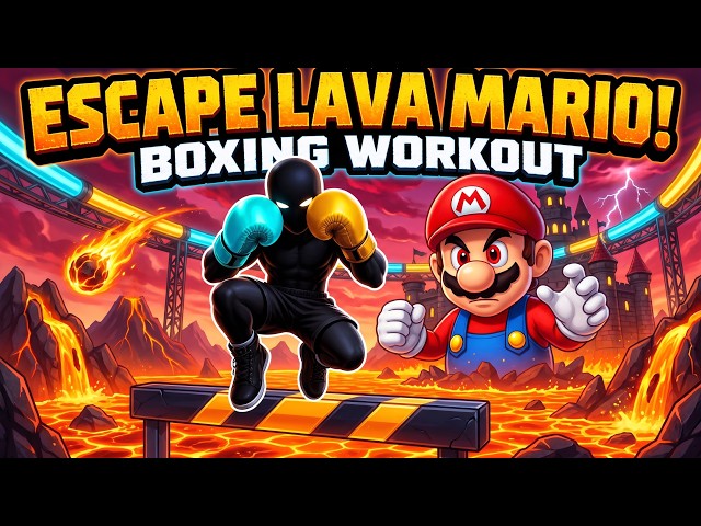 🔥 LAVA MARIO BOSS BOXING 🥊 Interactive Workout | Rhythm Game & Immersive Warm Up 🎮