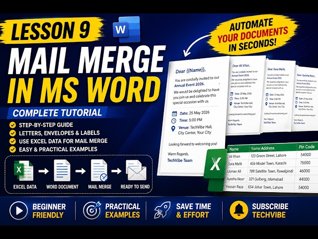 How to Merge Mail in MS Word | Mail Merge Complete Tutorial | Step-by-Step
