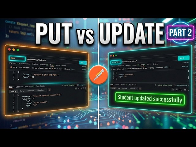 Complete CRUD API: PUT and DELETE Methods Explained Step-by-Step(PART 2) 2026