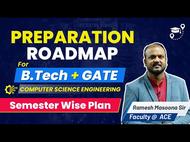 B.Tech + GATE Preparation Roadmap for Computer Science Engg |Semester-Wise Plan | Ramesh Masoona Sir