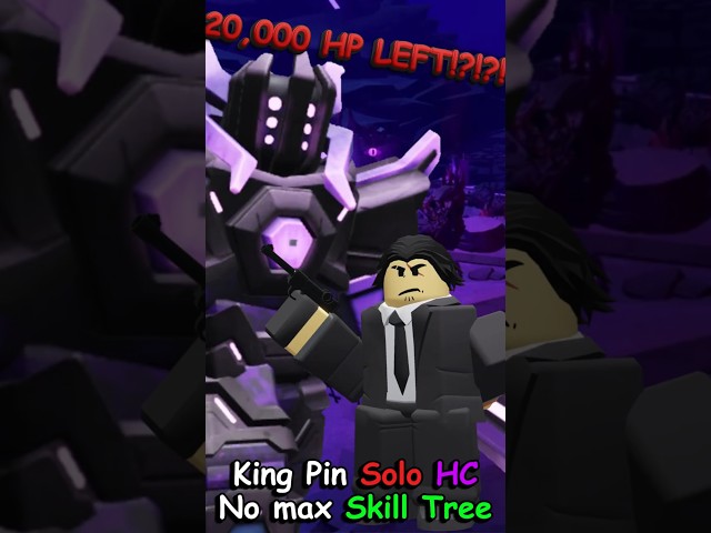 Kingpin Solo HC Without Max Skill Tree so close! | tower Defense Simulator #roblox#towerdefense#tds