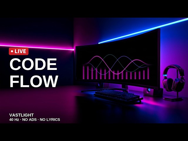 CODE FLOW LIVE | 40 Hz Deep House for Coding & Deep Work | No Ads · No Lyrics