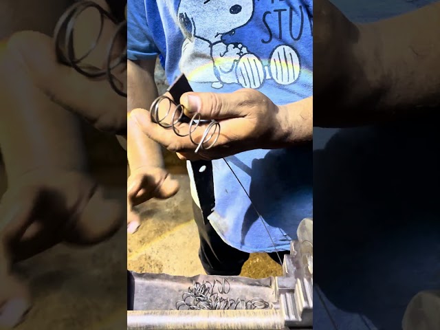 The Satisfying Process of Making Helical Extension Springs #springmaking