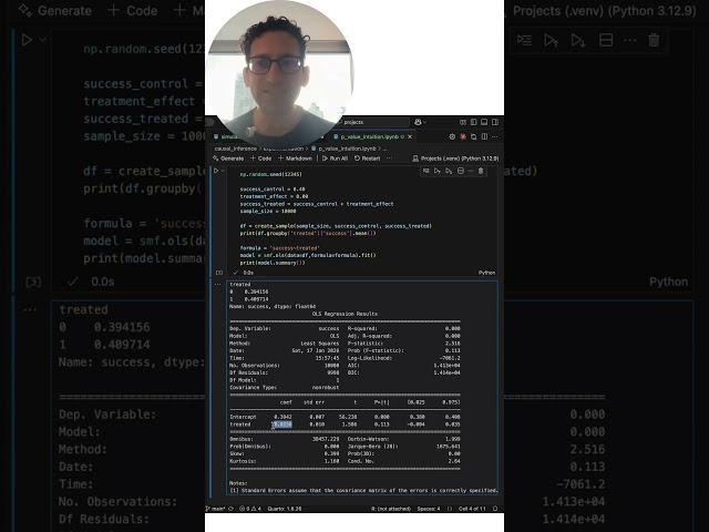 Data Science and Statistics tutorial: Understanding p-values through simulations