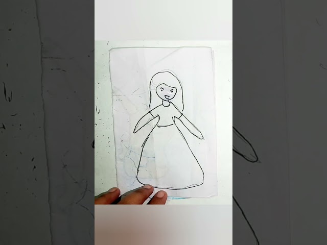 drawing girl #shortsvideo​ #youtubeshorts​ #howtodrawflowervase