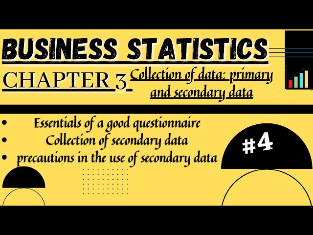 Collection of Secondary Data/Essentials of Good Questionnaire B.com1st year Business Statistics #Tfh