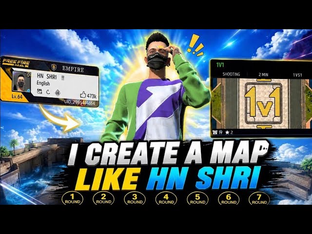 How To Create 1v1 Map Like HN Shri 😈🔥 | Free Fire Craftland Tutorial | Step By Step
