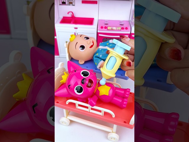 ASMR Unboxing Cocomelon & Pinkfong Doctor Set 🩺| Satisfying Toy Sounds & Pretend Play #shorts