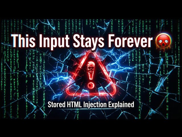 This Input Stays Forever 😱 | Stored HTML Injection Explained