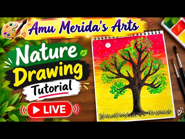 Nature#drawing#step by step#tutorial#for beginners