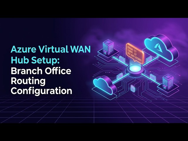 Azure Virtual WAN Hub Setup: Branch Office Routing Configuration